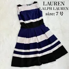 LAUREN RALPH LAUREN ストライプ ワンピース サイズ2 7号