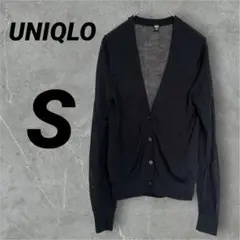【古着】UNIQLO レディース カーディガン 薄手 S ブラック 秋冬