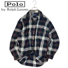 04M859◯90s Polo by RalphLauren ライトネル シャツ