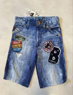 【新品タグ付き】DOUBLE.B デニムショートパンツ 120