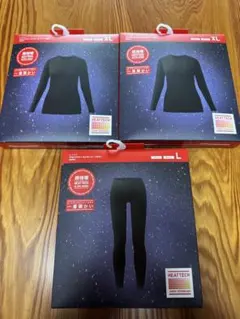 UNIQLO HEATTECH 超極暖 UWクルーネック&レギンス〈3セット〉