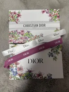 Dior ギフトボックス リボンあり フラワー柄ボックス ショッパー 空箱