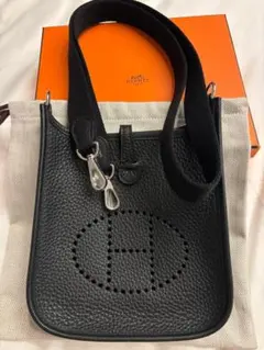 新品未使用品】エルメス ミニエブリンTPM 黒 シルバー金具 W刻印