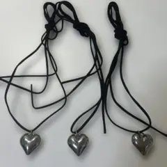 シルバー ハート型 ネックレス 3つセット