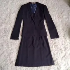 美品‪☆ORIHICA RHYME スカートスーツ上下 ブラック