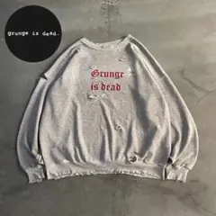 90's grunge is dead“ペイント“杢”XL“boro sweat