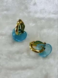 ゴールド×ハートイヤリング