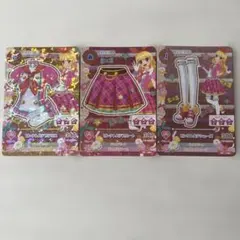 アイカツカード　ピンクトルテコーデ カードセット　星宮いちご