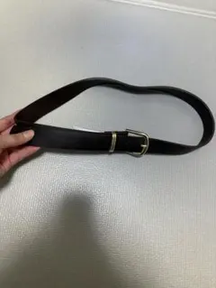 ZARAベルト ダークブラウン ゴールドバックル