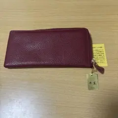 NAGATANI☆長財布☆ラウンドファスナー☆レザー☆濃ピンク系 - メルカリ