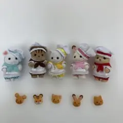 シルバニアファミリー にぎやか赤ちゃんパン屋さん 5体セット