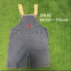 【新品】petit main 100〜110cm MLBショートサロペットデニム