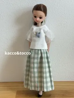 No.4465ハンドメイド22cmドール服 3点セット（ピアス付き） - メルカリ