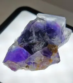極美 粉雪 中国河南産 蛍石 パープル 美結晶 フローライト 原石 鉱物
