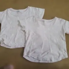 ドット柄 半袖Tシャツ 2枚セット 90サイズのサムネイル