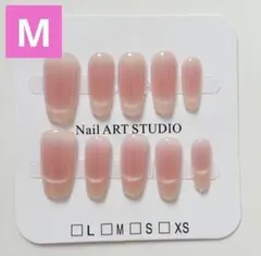 【M】ネイルチップ 韓国 量産 マグネット ラメ ちゅるん 水光 チーク