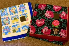 ANNA SUI 花柄ハンカチ2枚セット
