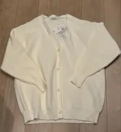 ナイスクラップ　ホワイトリブカーディガン