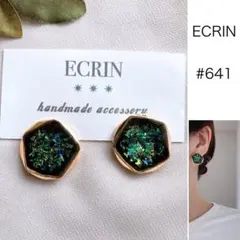 【no.641】ブラック　オーロラ　ハンドメイドアクセサリー　ピアス　イヤリング