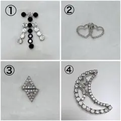 【セット】ブローチセット シルバーカラー レトロ レディース レトロ　セット販売