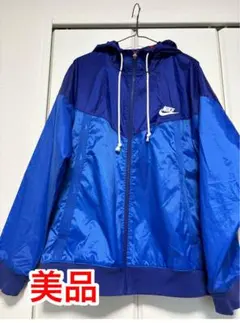 NIKE ナイロンパーカー 青色 フード付き