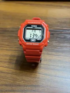CASIO F-108WHC-4AJF レッド デジタル腕時計 稼働品