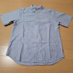 レアStussy 半袖 オックスフォードシャツ ライトブルー XLのサムネイル
