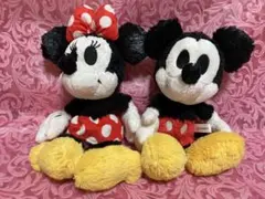 ミッキーマウス&ミニーマウス　ぬいぐるみ　ペア