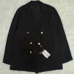 新品タグ付　 ナチュラルクチュール　洗える　ダブルブレストジャケット　金ボタン