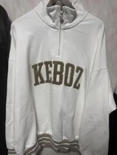 KEBOZ ハーフジップ L ホワイト