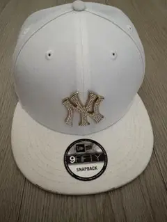 New Era 9FIFTY ホワイトキャップ キラキラストーン
