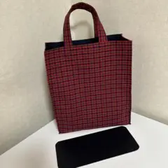 ファミリア風紙袋型トートバッグ底板付き、学校行事や仕事のサブカバン