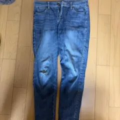 メンズ ダメージデニムパンツ インディゴ