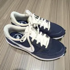 NIKEナイキWAFFLE NAVネイビー ホワイト /ワッフルナビ 25cm