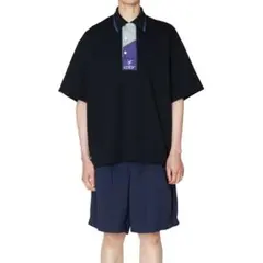 美品】限定品kolor カラー/黒/半袖 鹿の子ポロシャツ/サイズ2 21SS