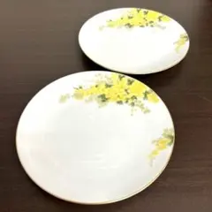 大倉陶園 ミモザ　プレート　直径約19cm 2枚　セット　平皿のサムネイル