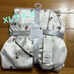 XLサイズ、GUとスヌーピーのコラボ、パジャマ(サテン)半袖＆ショートパンツ