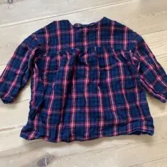 チェック柄長袖シャツ 90サイズ