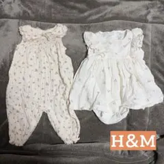 水通しのみ★H＆M ベビー服 ノースリーブ 2点セット 70 コットン100%