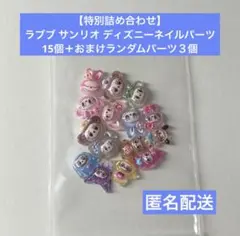 【特別詰め合わせ】labubu Disney ネイルパーツ 15個＋おまけパーツ