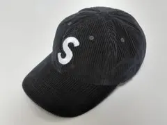 美品　Supreme　Corduroy　S Logo　6-Panel　Black
