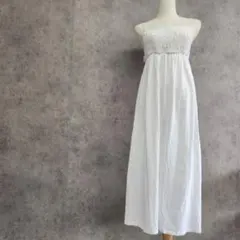 ZARA ザラ　ロングワンピース　キャミソール　ホワイト　S