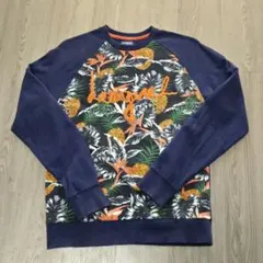 Desigual 刺繍入り南国プリント トレーナーLサイズ
