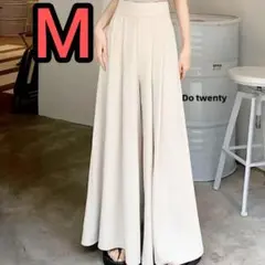 ワイドパンツ マキシ丈 フレアロング ガウチョパンツ M 可愛い 韓国 綺麗め