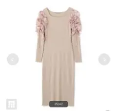 シアーギャザースリーブニットワンピース JILLSTUART