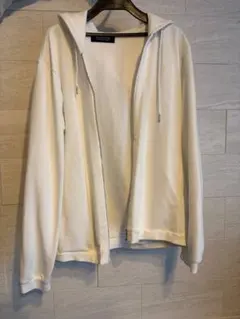 【NANO UNIVERSE 】春物ホワイト フルジップパーカー