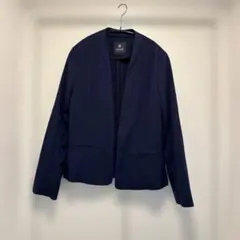 ネイビー ノーカラージャケットのサムネイル