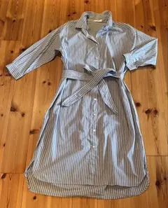 a.v.vアーヴェヴェ　シャツワンピース　M ストライプ