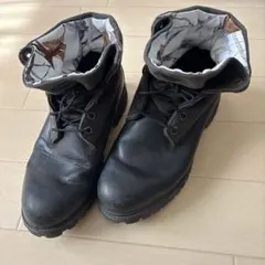 ブラックブーツ 内側パターン付き