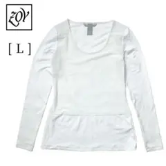 【ゾーイ/ZOY】長袖インナーシャツ メッシュ 白 36/Sサイズ 3020